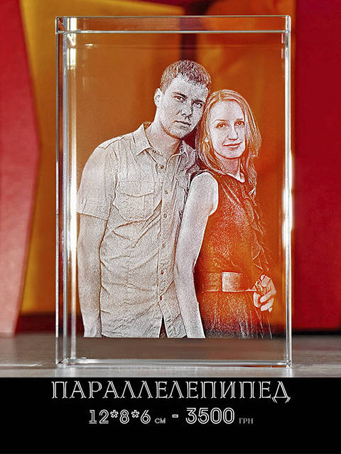 3D фотография внутри стекла